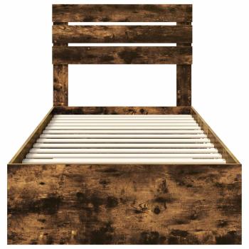 Bettgestell mit Schubladen mit Kopfteil Holzwerkstoff