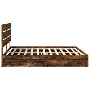 Aufbewahrungsbett Geräucherte Eiche 180 x 200 cm Holzwerkstoff