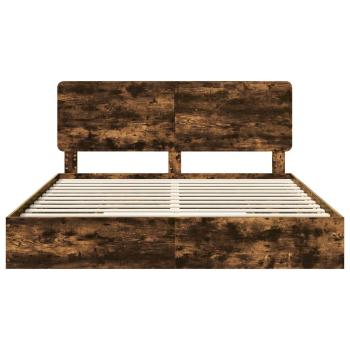 Aufbewahrungsbett Geräucherte Eiche 180 x 200 cm Holzwerkstoff