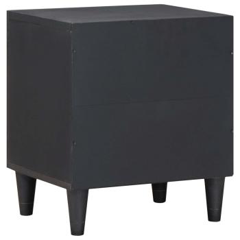 Nachttisch mit Tür Schwarz 40 x 33 x 46 cm Massivholz Mango