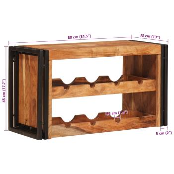 Weinregal Braun 100 x 45 x 33 cm Massivholz Akazie