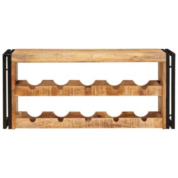 Weinregal Braun 100 x 45 x 33 cm Massives grobes Mangoholz