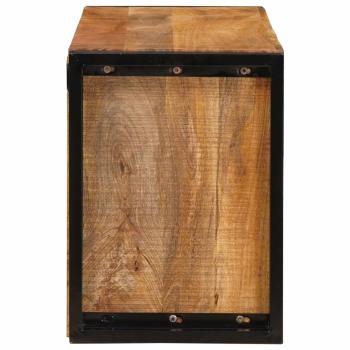 Weinregal Braun 100 x 45 x 33 cm Massives grobes Mangoholz