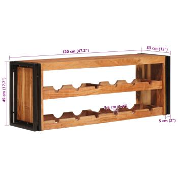 Weinregal Braun 100 x 45 x 33 cm Massivholz Akazie
