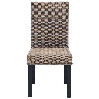 Esszimmerstuhl 2 pcs Schwarz gewaschen 45 x 54 x 93 cm