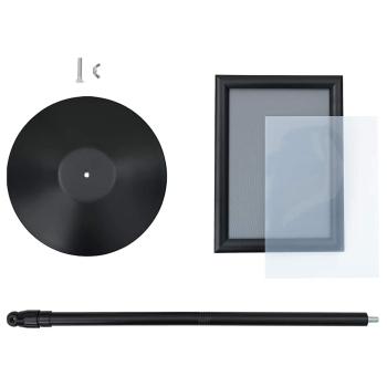 Podest-Posterständer Schwarz A4 Aluminium und PVC