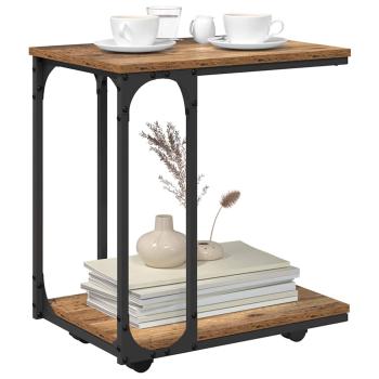 Beistelltisch mit Regal Altholz 50 x 35 x 55.5 cm Holzwerkstoff