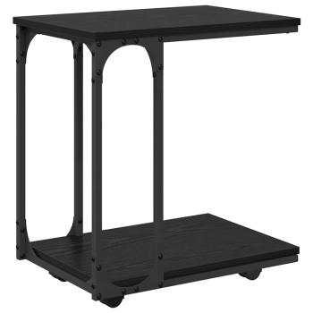 Beistelltisch Schwarz Eichen-Optik 50 x 35 x 55.5 cm
