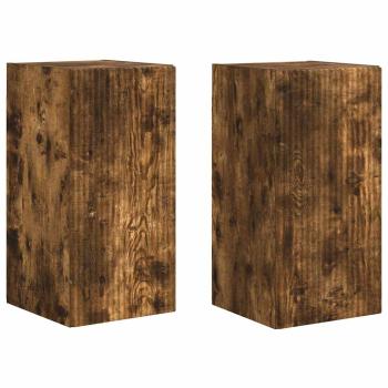 TV-Wandschrank 2 stk. Räuchereiche Holzwerkstoff
