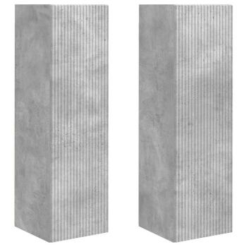 TV-Wandschrank 2 pcs Beton 30 x 31 x 100 cm Holzwerkstoff