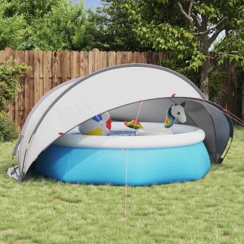 ARDEBO.de - Pool-Dome Grau und Orange 336 x 322 x 160 cm