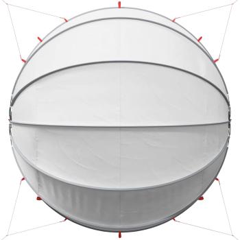 Pool-Dome Grau und Orange 472 x 460 x 229 cm