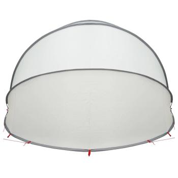 Pool-Dome Grau und Orange 500 x 500 x 236 cm