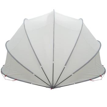 Pool-Dome Grau und Orange 500 x 500 x 236 cm