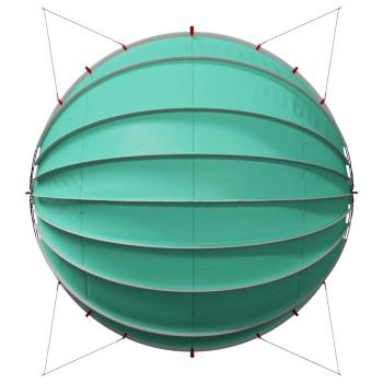 Pool-Dome Blau 592 x 590 x 275 cm