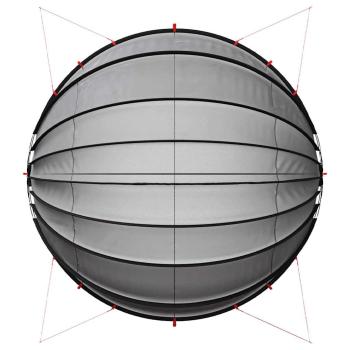 Pool-Dome Schwarz 592 x 590 x 275 cm