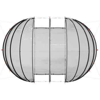 Poolzelt Kuppel Transparent 538 x 440 x 204 cm PVC