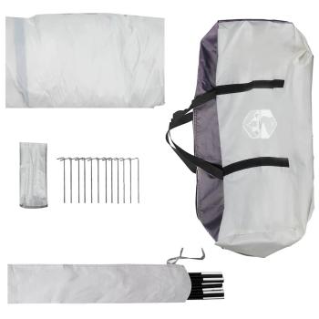 Poolzelt Kuppel Grau 640 x 432 x 205 cm