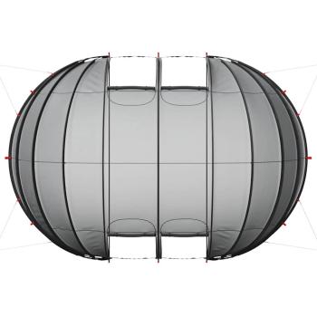 Poolzelt Kuppel Transparent 640 x 432 x 205 cm