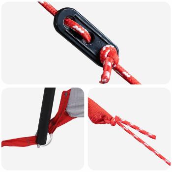 Familienzelt mit Dach Blau und Grau 760 x 645 x 230 cm