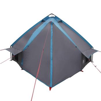 Teepee Zelt mit Dach Blau und Grau 490 x 410 x 210 cm