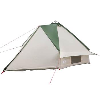 ARDEBO.de - Teepee Zelt mit Dach Grün und Weiß 490 x 410 x 210 cm