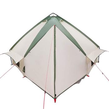 Teepee Zelt mit Dach Grün und Weiß 490 x 410 x 210 cm