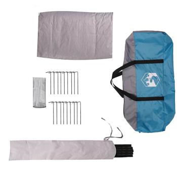 ARDEBO.de - Teepee Zelt mit Dach Blau und Grau 490 x 410 x 210 cm