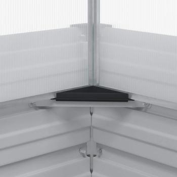 Gartenpflanzer mit Gewächshaus Hellbraun 100 x 100 x 77 cm