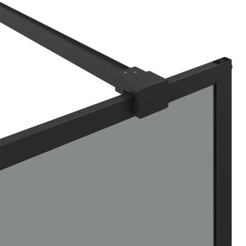 Walk-in Duschwand Schwarz 80 x 195 cm Gehärtetes Glas