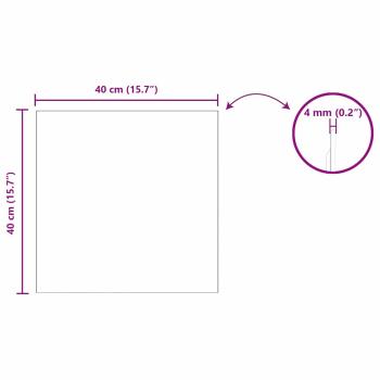 Wandspiegel 40 x 40 cm Gehärtetes Glas