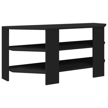 EckTVSchrank Schwarz 102x40,5x45cm Holzwerkstoff