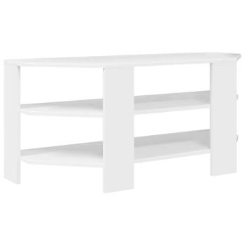 EckTVSchrank Hochglanz Weiß 102x40,5x45cm Holzwerkstoff