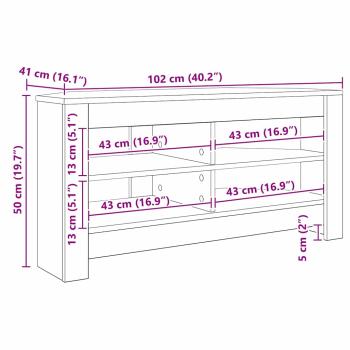 EckTVSchrank Sonoma-Eiche 102x40,5x45cm Holzwerkstoff