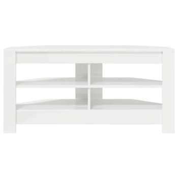 EckTVSchrank Hochglanz Weiß 102x40,5x45cm Holzwerkstoff