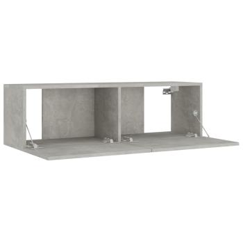 8-tlg. TV-Schrank-Set Betongrau Holzwerkstoff
