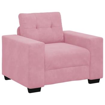 Sofa 3 pcs Rosa Leinenmischgewebe