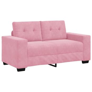 Sofa 3 pcs Rosa Leinenmischgewebe