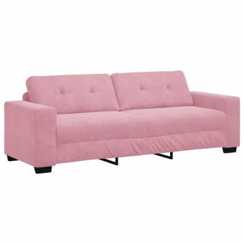 Sofa 3 pcs Rosa Leinenmischgewebe