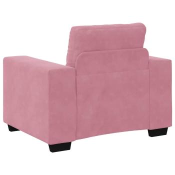 Sofa 3 pcs Rosa Leinenmischgewebe