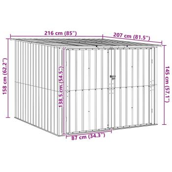 Fahrradspeicher 3 pcs Anthrazit 216 x 207 x 158 cm Metall