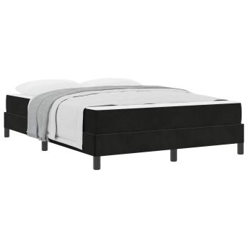 Boxspringbett mit Matratze Schwarz 160 x 210 cm Stoff