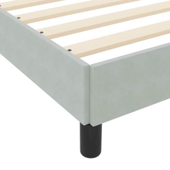 ARDEBO.de - Boxspringbett mit Matratze Hellgrau 180 x 220 cm Stoff