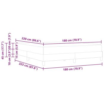 Boxspringbett mit Matratze Hellgrau 180 x 220 cm Stoff