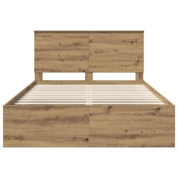 Bettrahmen mit Kopfteil Kunsthandwerk Eiche 150 x 200 cm