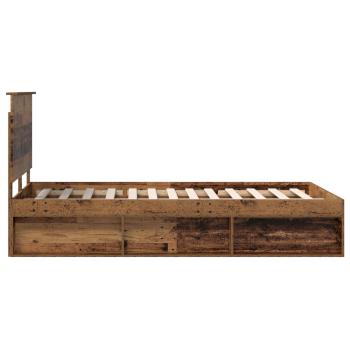 Bettrahmen Altholz 120 x 190 cm Massives Kiefernholz