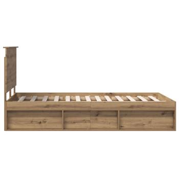 Bettrahmen mit Kopfteil Kunsthandwerk Eiche 120 x 190 cm