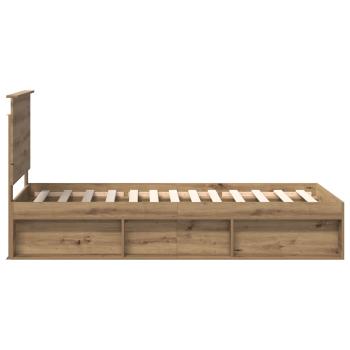 Bettrahmen mit Kopfteil Kunsthandwerk Eiche 100 x 200 cm