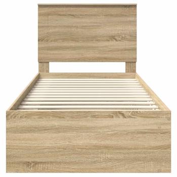 Bettrahmen Sonoma-Eiche 75 x 190 cm Massives Kiefernholz