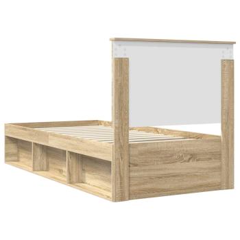 Bettrahmen Sonoma-Eiche 75 x 190 cm Massives Kiefernholz